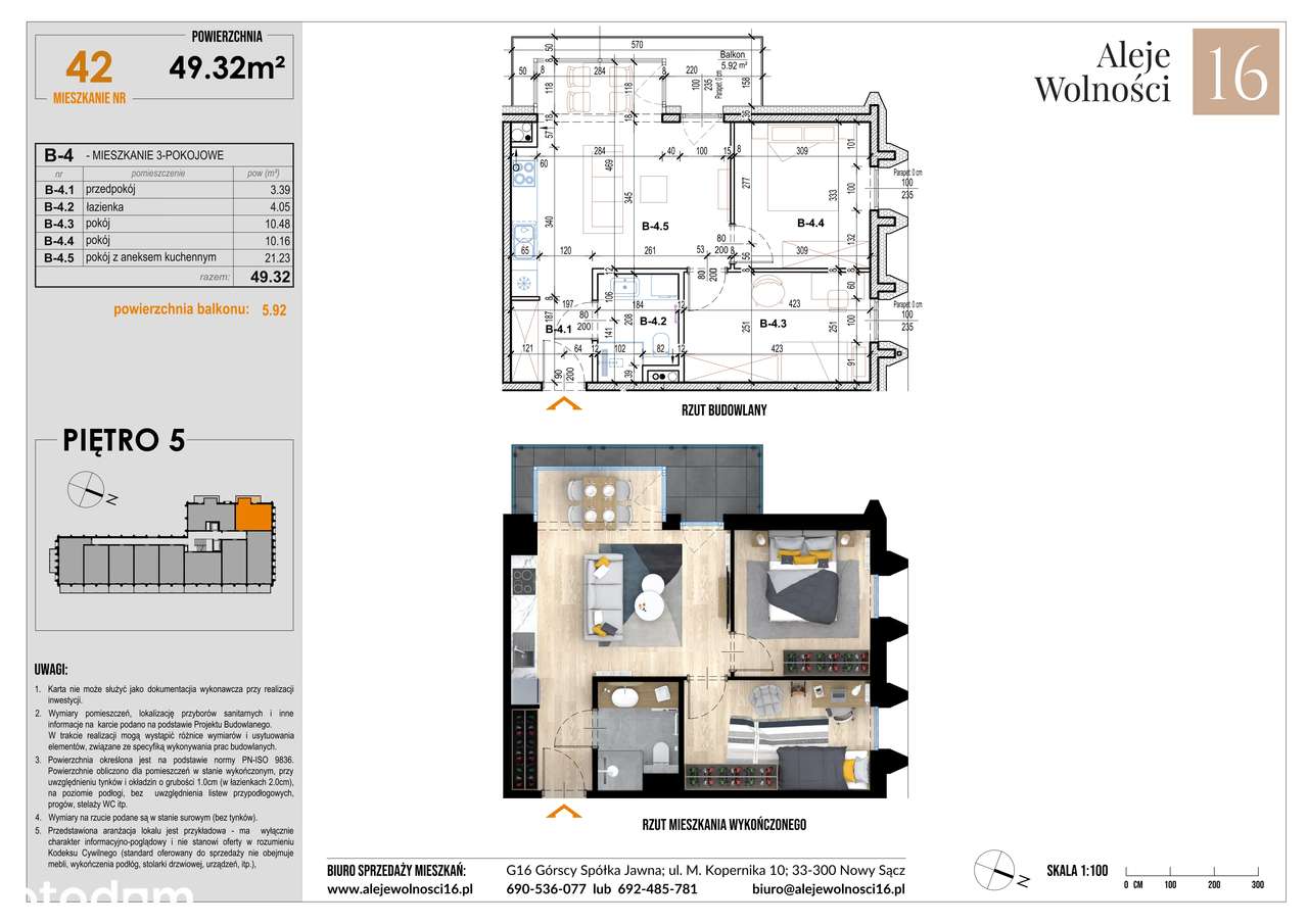 ALEJE WOLNOŚCI 16 - NOWE MIESZKANIE W STANIE DEWELOPERSKIM - Pełny obrazek: 3/11