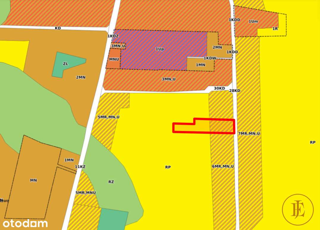 Działka z Mpzp: domy i usługi asfalt/media - Pełny obrazek: 2/9