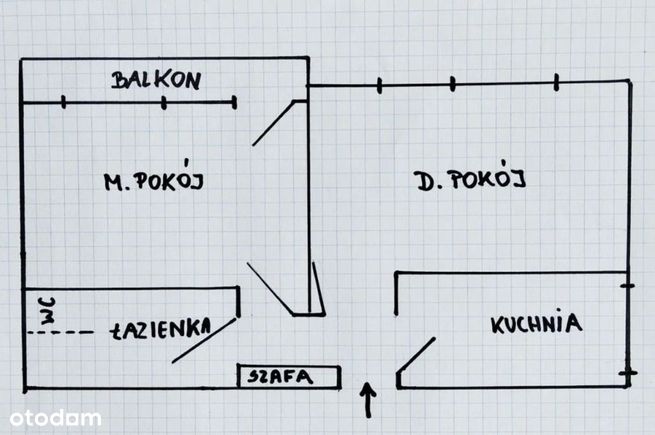 ! Rozkładowe 2Pokoje 36M2 Balkon Media Miejskie !