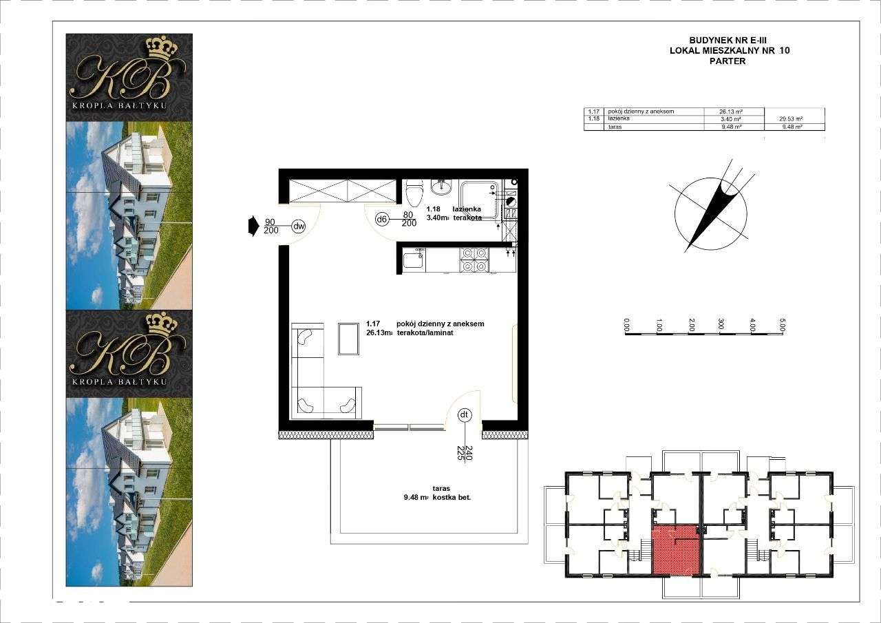 Mieszkanie jednopokojowe, nad morzem, Darłowo - Pełny obrazek: 2/5