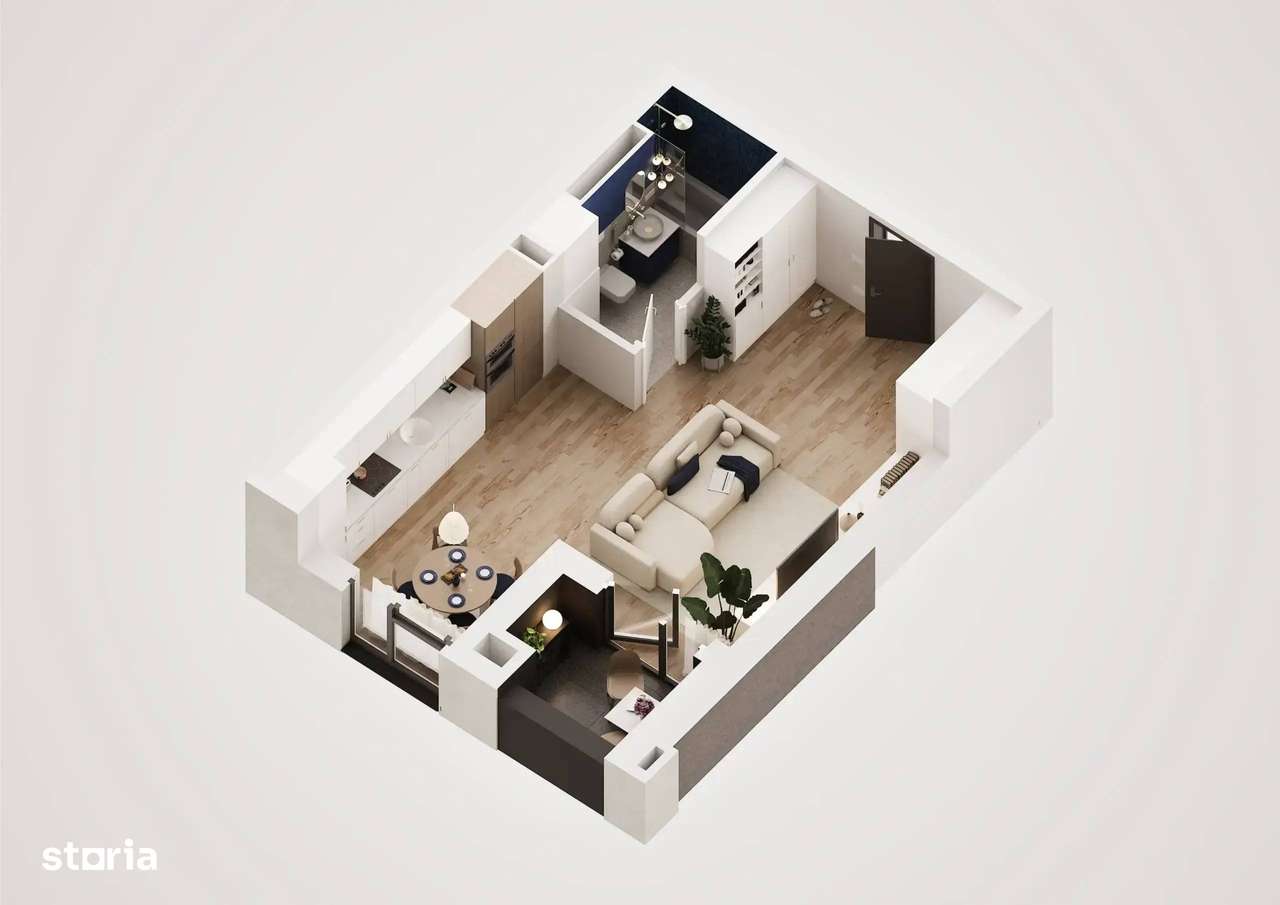 Apartament nou cu o camera Via Carmina de la dezvoltator avans 5% - Imagine principală: 4/9