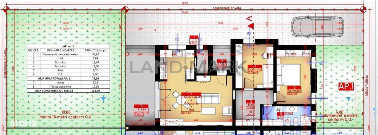 COMISION 0% UNITATE IN DUPLEX PARTER 3 CAMERE SACALAZ - Imagine principală: 2/6