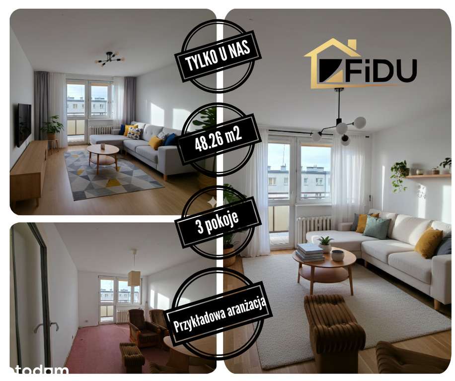 Lotnicza Elbląg 3 pokoje z balkonem - Pełny obrazek: 1/10