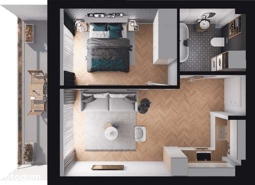 Ostatnie małe mieszkanie! Stary Browar | mieszkanie 2-pok. | 2M11 - Pełny obrazek: 3/9