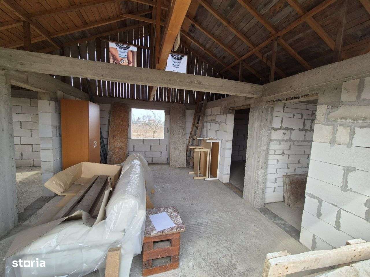 Caciulati, vanzare casa 3 camere la rosu, teren 500mp.-13