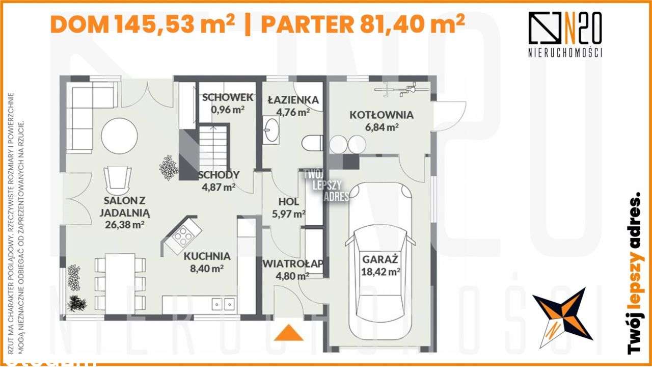 Nowy dom Wolnostojący na 11 arowej działce - Pełny obrazek: 5/20