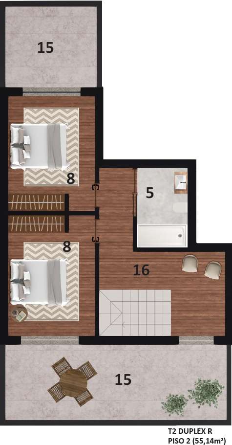 T2 Duplex, Avenida da Europa-9