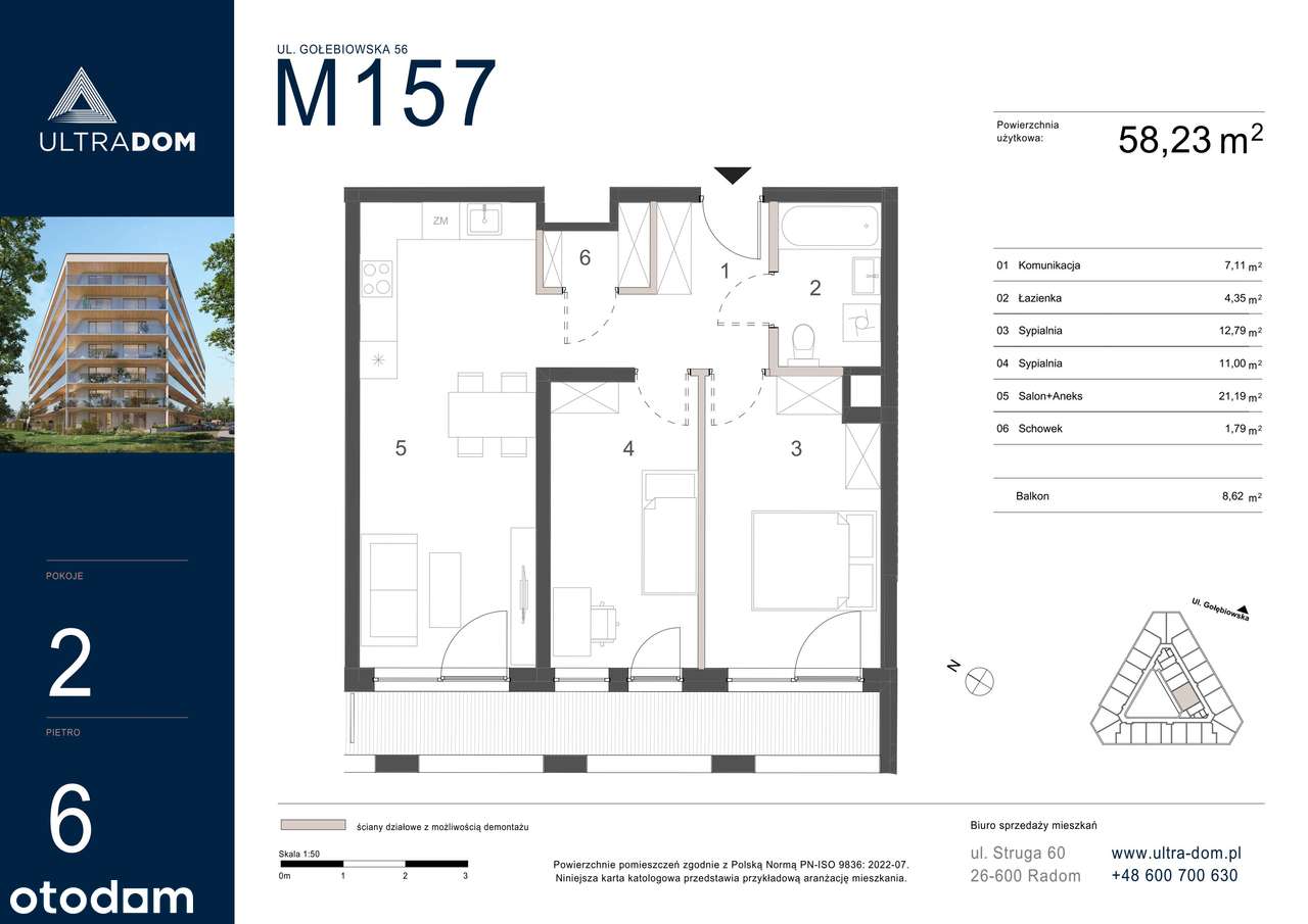 Ultradom | mieszkanie 3-pok. | M157 - Pełny obrazek: 3/9