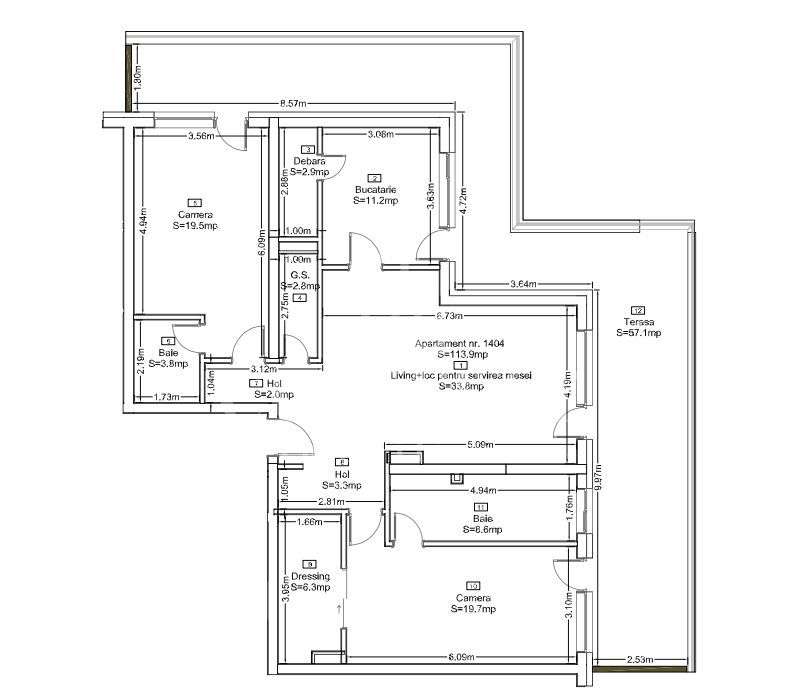 Penthouse 3 camere | Orientare Sud-Vest | 0% comision | Seasons-14