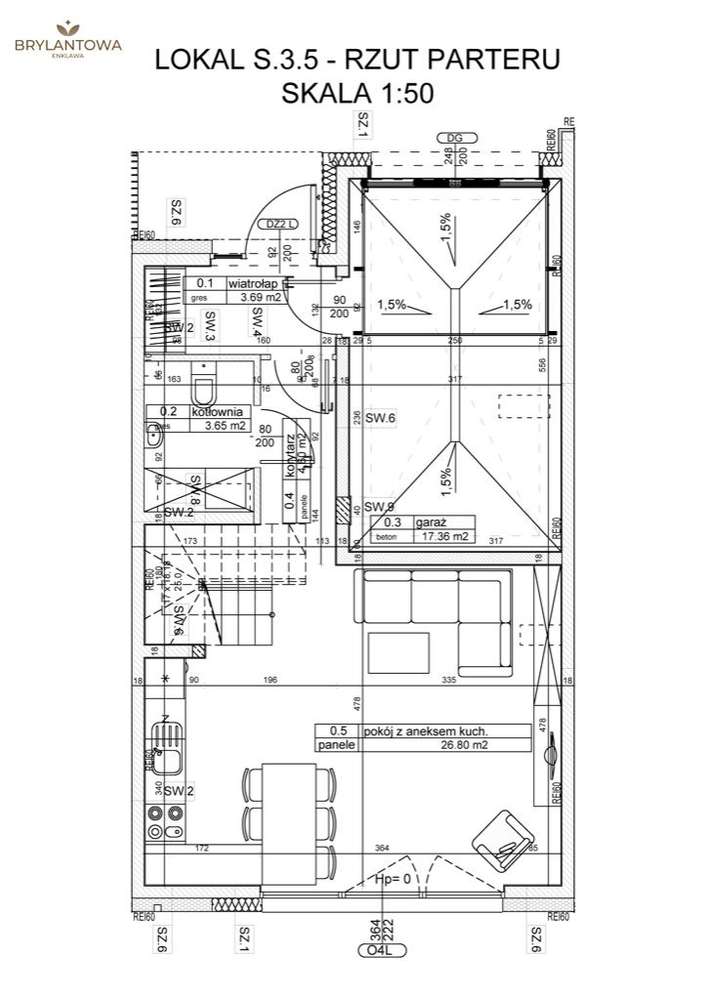 Nowy dom 138m2, 6 pokoi, garaż, ogródek 58m2 - Pełny obrazek: 4/12