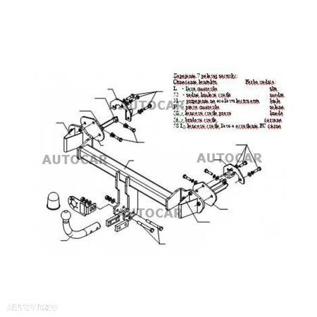 Carlig de remorcare pentru BMW seria 3 - 4usi, Coupe 4x4, (E 46) - sistem semidemontabil din 04.1998 pana 2005 - 6