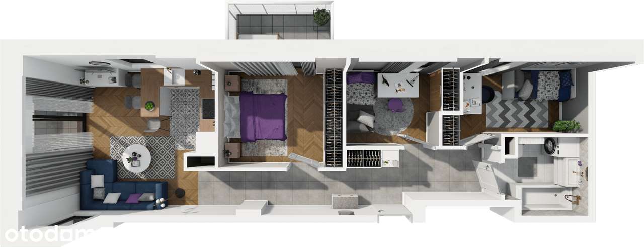 Odbierz klucze w styczniu ! 4 pokoje > 2 balkony >> OKAZJA - Pełny obrazek: 5/8