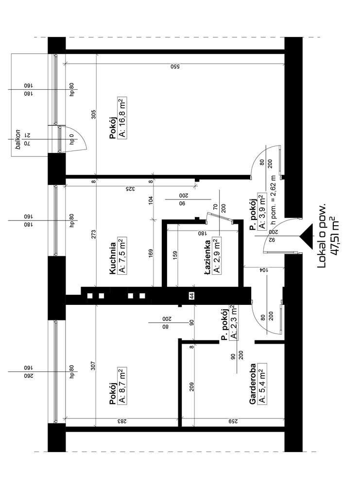 48 m² I piętro, balkon z widokiem na Wisłę, spokojna okolica-9