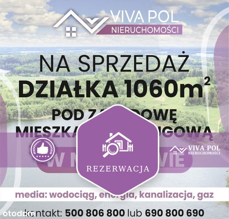 Działka budowlana w Mrągowie blisko jeziora