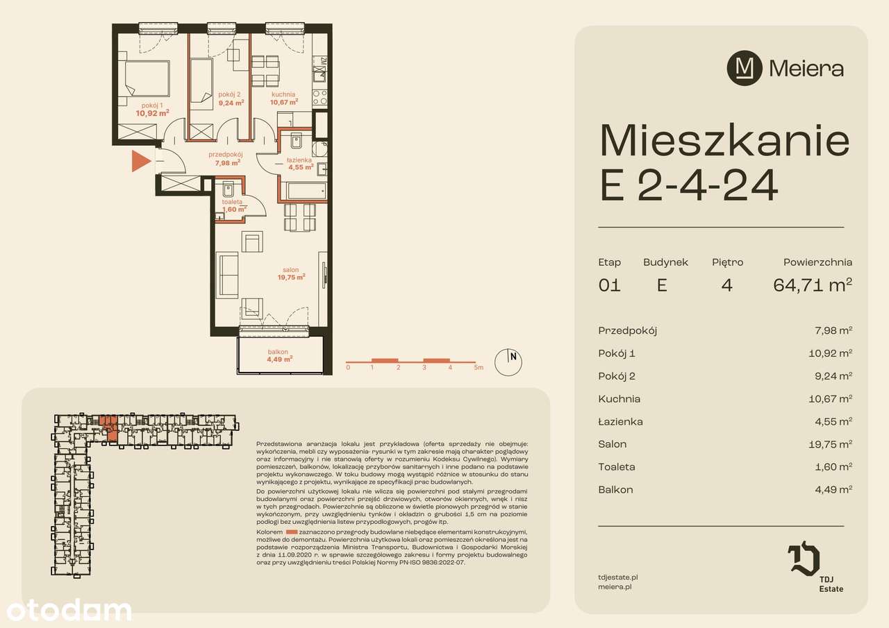 3-pokojowe mieszkanie 64m2 + balkon Bez Prowizji - Pełny obrazek: 2/7