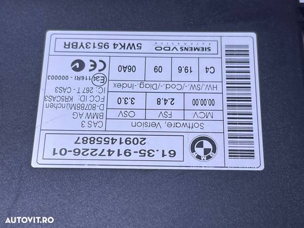 Kit Pornire ECU Calculator Motor Cip Cheie Imobilizator BMW Seria 3 E90 E91 320 2.0 D N47 2007 - 2011 Cod 8506374 850637401 0281016067 - 4