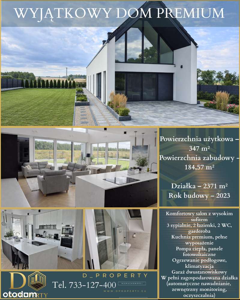 Nowoczesna stodoła PREMIUM | 2023 | garaż 2-st. | działka 2371 m²-0