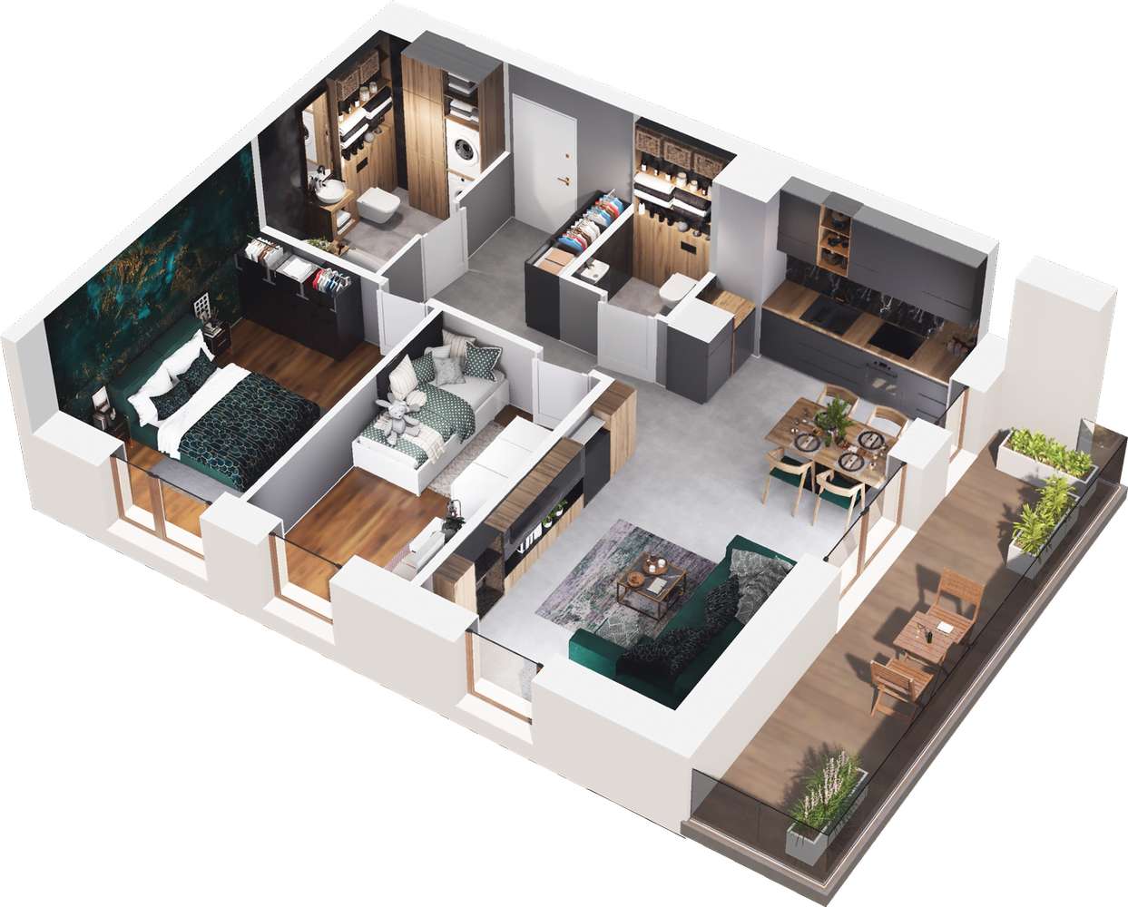 Mahonia Premium | mieszkanie 3-pok. | 66 - Pełny obrazek: 3/8