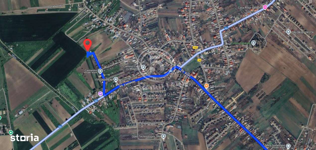 Sabareni in apropierea Padurii Cereanca- Teren de Vanzare - Imagine principală: 3/4