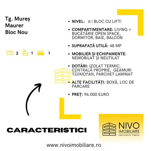 Apartament 2 camere – Tg. Mureș – Maurer – Bloc Nou-8