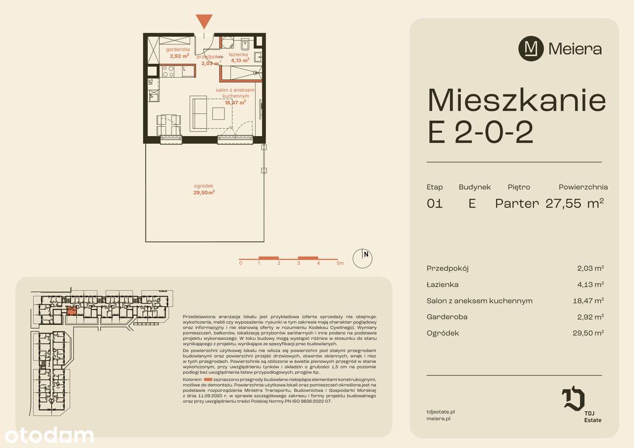 1-pokojowe mieszkanie 27m2 + ogródek Bezpośrednio - Pełny obrazek: 2/7