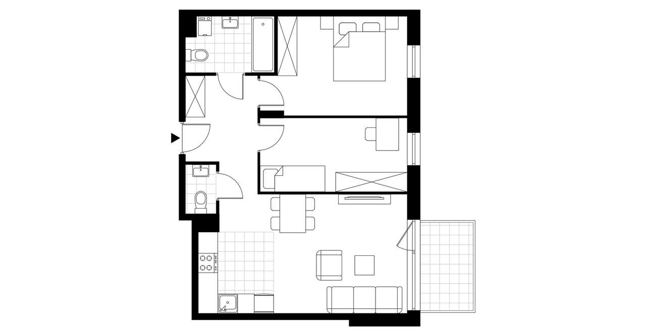 3-pokojowe mieszkanie 59m2 + balkon Bez Prowizji - Pełny obrazek: 3/8