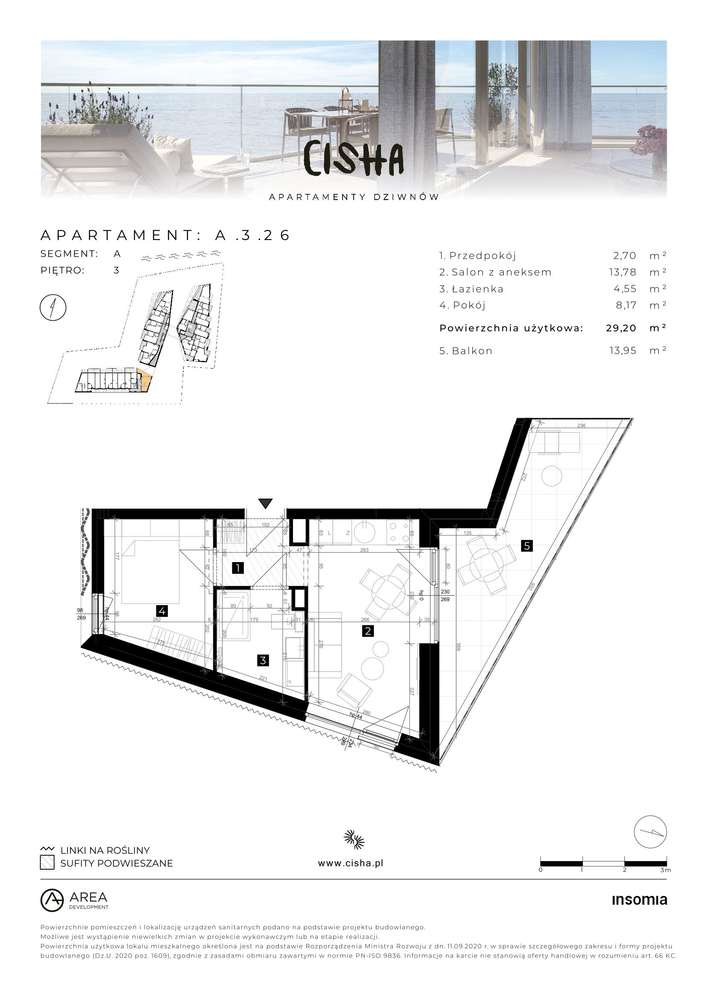 Cisha Dziwnów | mieszkanie 2-pok. | A.3.26 - Pełny obrazek: 2/7
