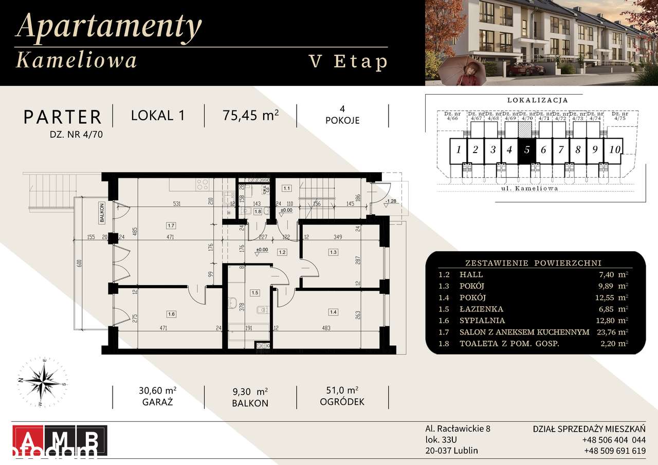 Apartamenty Kameliowa V  budynek 5 lokal 1 - Pełny obrazek: 5/11
