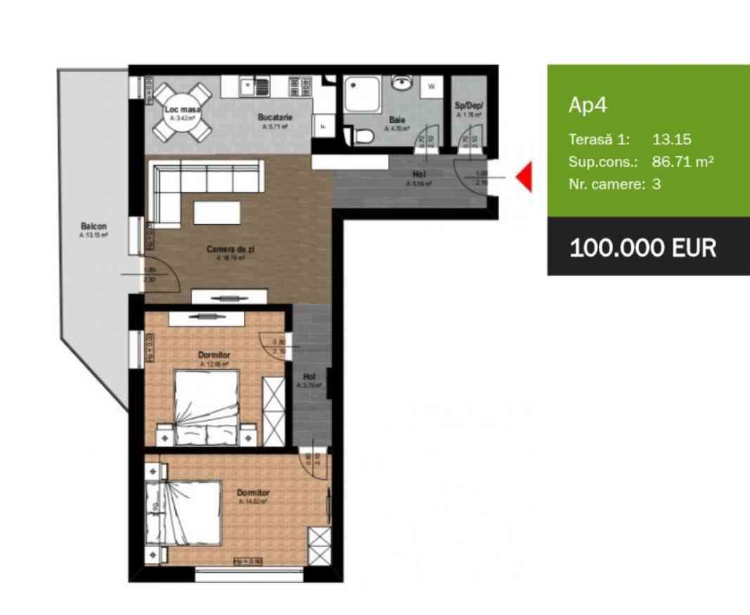 Apartament nou in Baile Felix cel mai bun pret-3