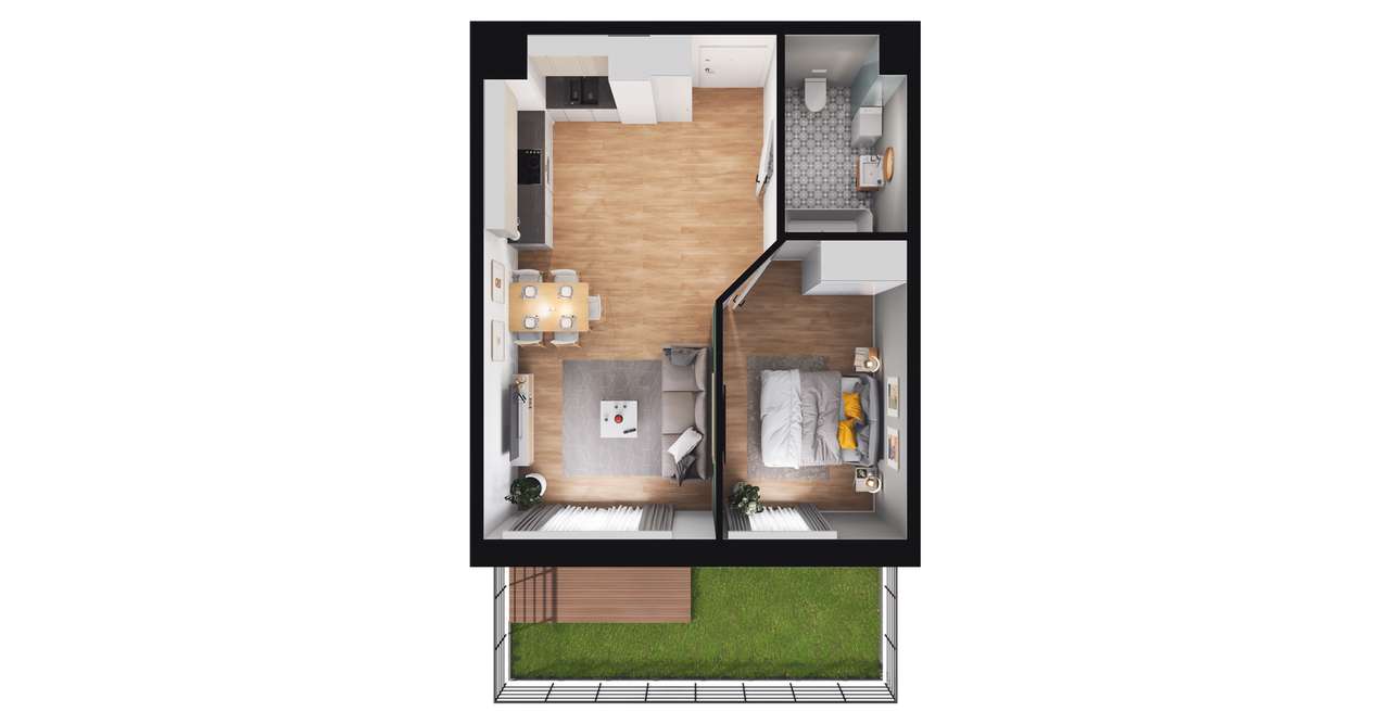 Medyków 32 | mieszkanie 2-pok. | 9 - Pełny obrazek: 3/8