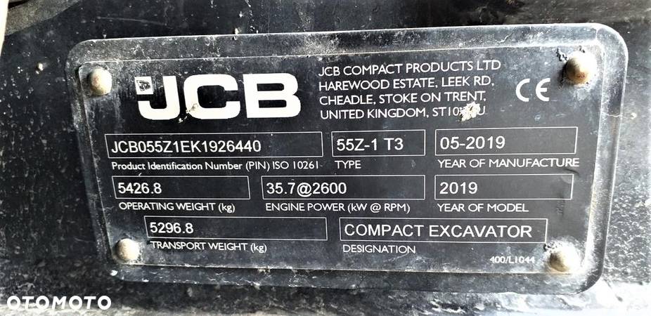 JCB Minikoparka gąsienicowa JCB 55Z-1 T3 - 40