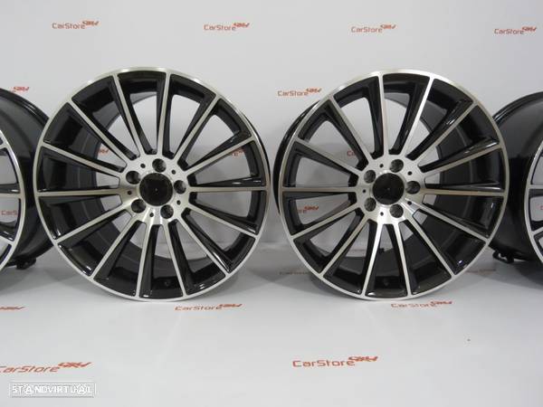 Jantes Look Mercedes Turbine 18x7.5 ET44 + 8.5 ET33 5x112 Black Machined - 2