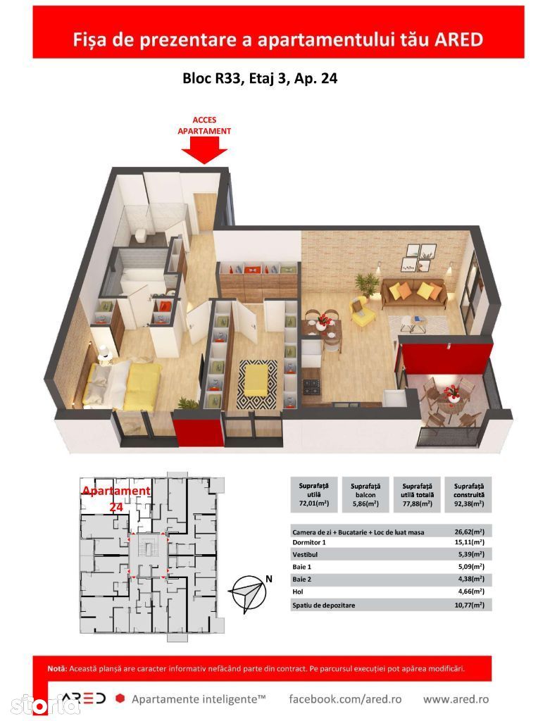 3 Camere Apartament De Vanzare Arad Judet Calea Aurel Vlaicu 4972984 Www Storia Ro