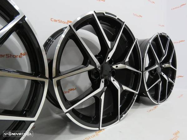 Jantes Look Mercedes AMG 19 8.5+9.5 et43 5x112 Preto + Polido - 5