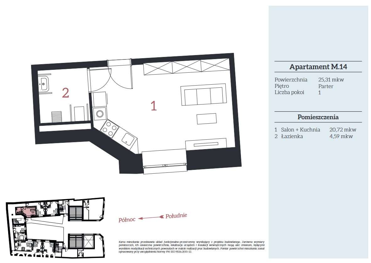 Nowe studio 25m2 - STARE PODGÓRZE -stan deweloperski z opcją Pod klucz-10