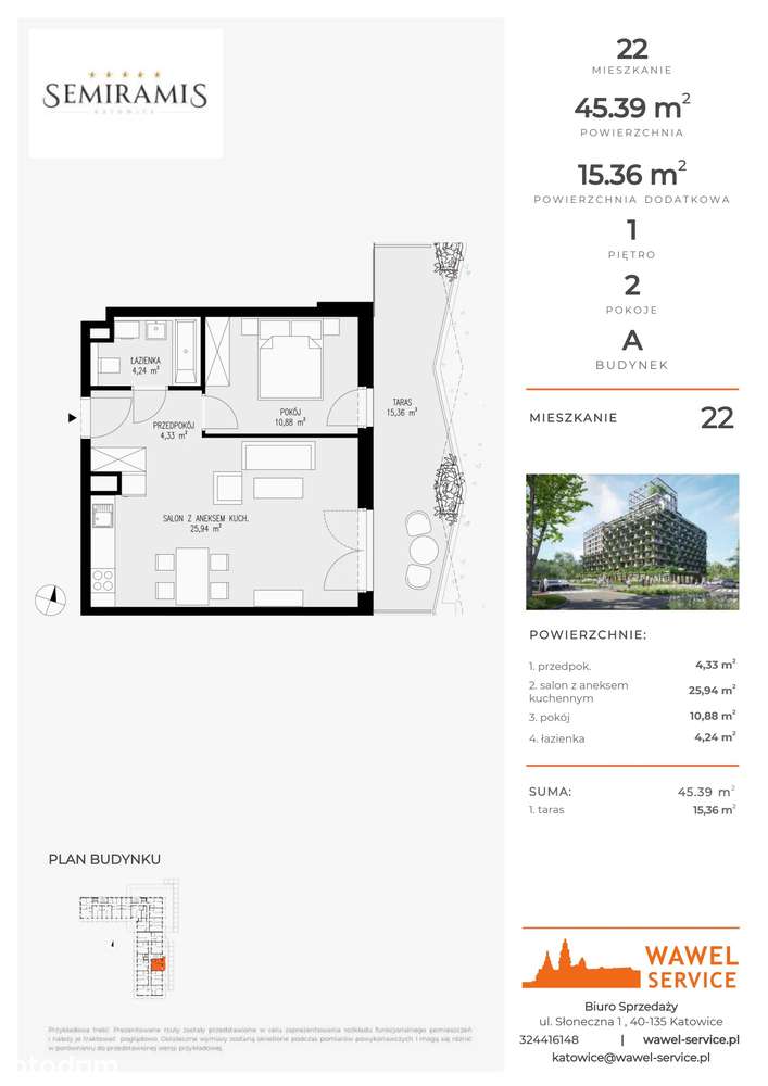 Semiramis | mieszkanie 2-pok. | 22 - Pełny obrazek: 2/7