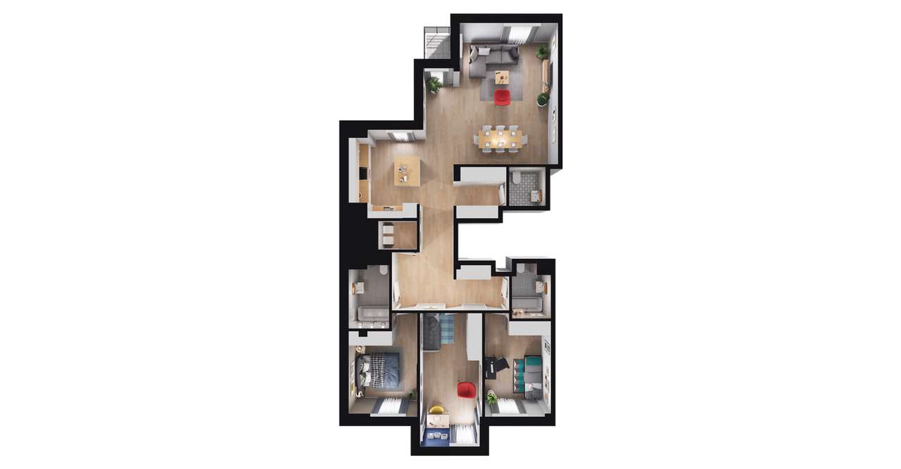 Perfumiarnia 2 | mieszkanie 109,12  m² | B.01.05 - Pełny obrazek: 3/7