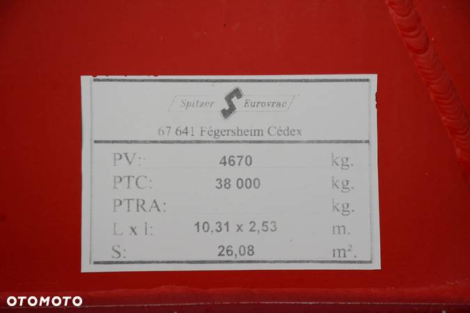 Spitzer SF 39 PI / 2009r / Cementonaczepa / 39000l / 4,670t / Osie SAF - 19