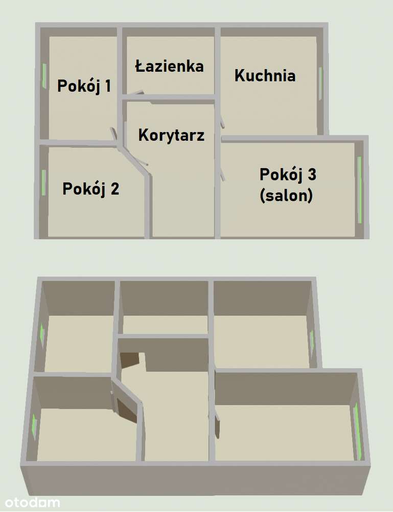 3 pokoje 55,44 m² | balkon | widok na zieleń | Barlinek | 11 Listopada - Pełny obrazek: 3/8
