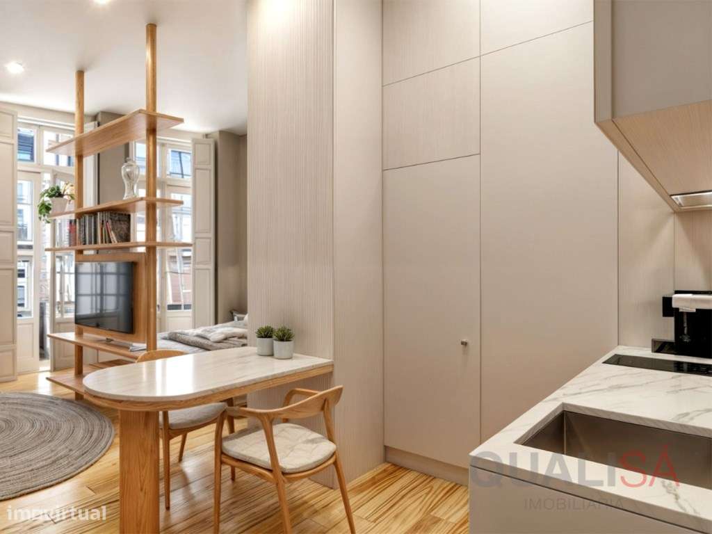 Apartamento T1 com varanda em prédio novo no centro histórico de Braga-9