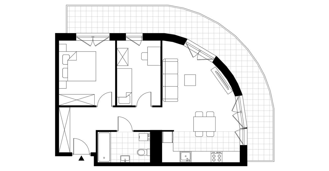 3-pokojowe mieszkanie 55m2 + balkon Bezpośrednio - Pełny obrazek: 3/8