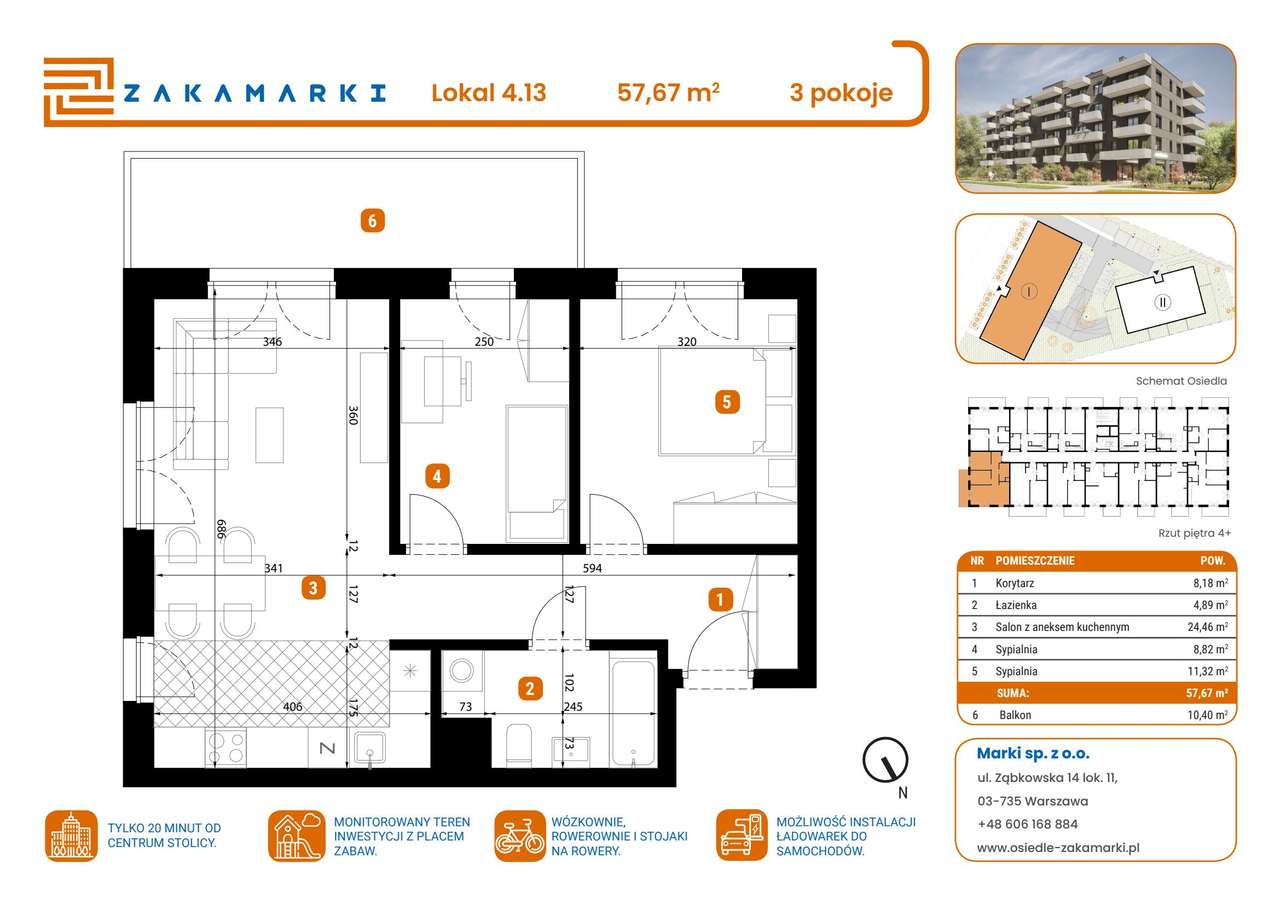 Zakamarki | mieszkanie 3-pok. | B1/4/13 - Pełny obrazek: 2/8