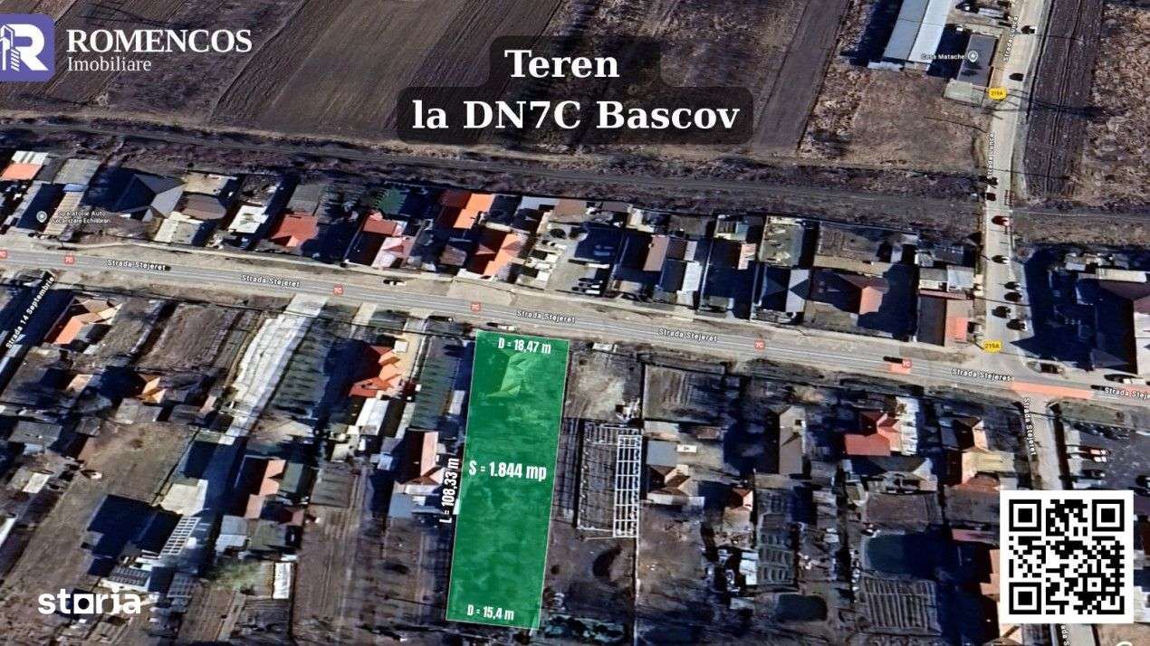 Investitie inteligenta Bascov: teren stradal cu constructii, DN7C-0