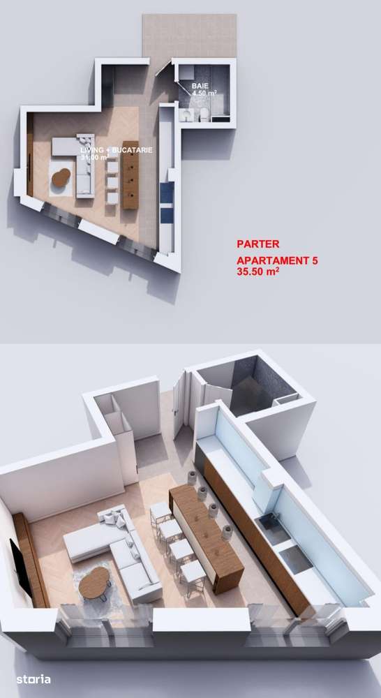 Apartament 1 camere Visani 45000 euro - Imagine principală: 5/8