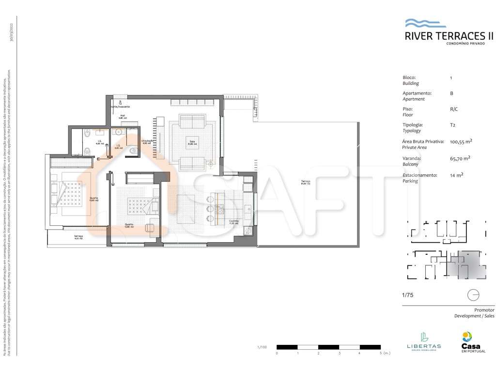 Excelente Apartamentro em construção, em POMBAL - Grande imagem: 5/5