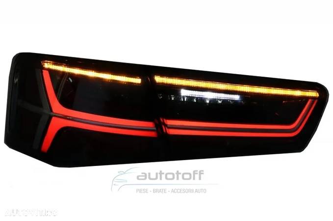 Stopuri Full LED pentru Audi A6 C7 (2011-2014) Facelift Design Semnalizare Secventiala - 2