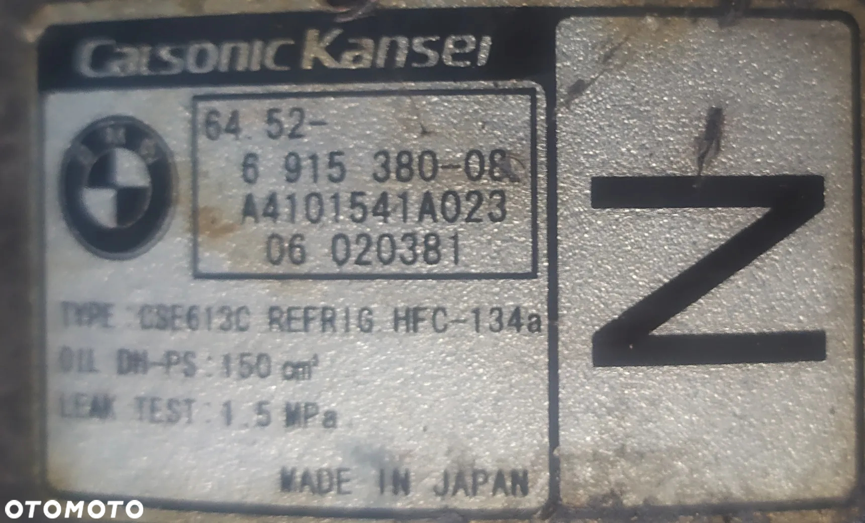 Sprężarka Kompresor Pompa klimatyzacji BMW E90 1.6 2.0 / 691538008 - 4
