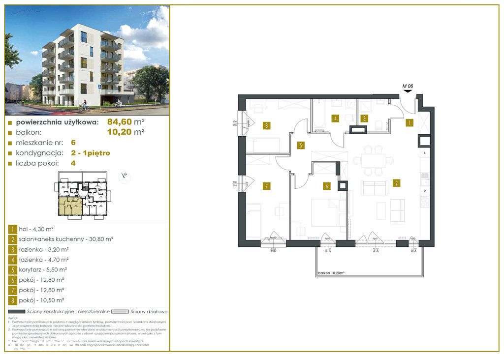 Mieszkanie, 84,60 m², Legionowo-7