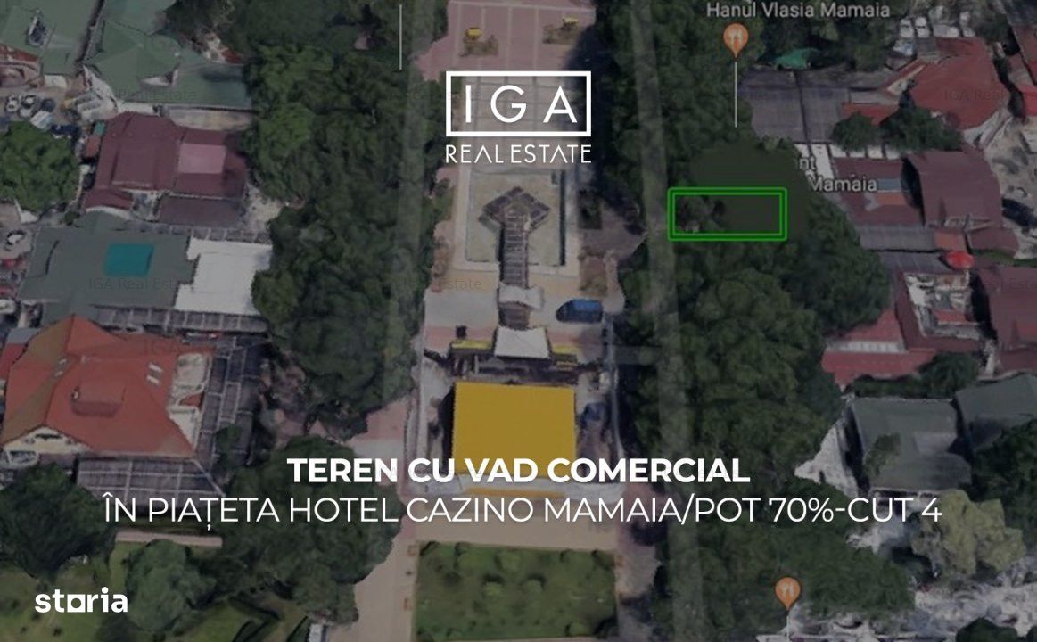 Teren cu vad comercial in Piateta Hotel Cazino Mamaia / POT 70% - CUT