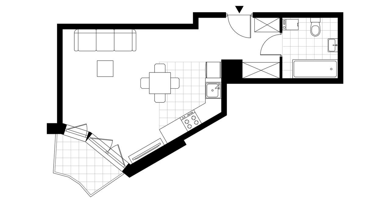 1-pokojowe mieszkanie 35m2 + balkon Bez Prowizji - Pełny obrazek: 3/8